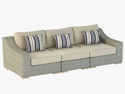 Corsica Outdoor Sofa By Madbury Road 3D model