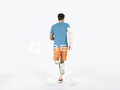 Virtue 02K Running Jogging Football Sports Man Low-poly 3D model