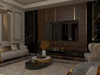 majliss luxury living room design 3D model