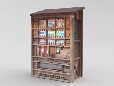 Edo Vending Machine Low-poly 3D model