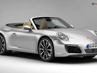 Porsche 911 Carrera Cabriolet 2017 3D model
