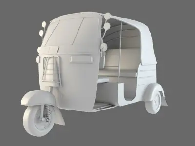 toktok rickshaw taxi 3D model 3D model