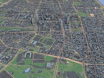 Warsaw City Poland  3D model