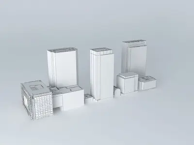 Herons Quays, Canary Wharf, London Free 3D model