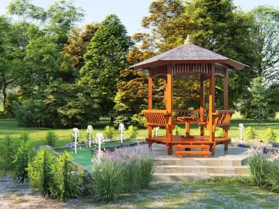 GAZEBO HEZAGONAL 3D model