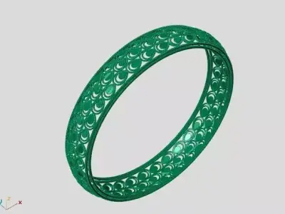 1316 Symphony of Drops Bangle 19gm 3D print model