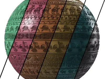 Wood Materials 17- Decorative Wood panel Seamless Pbr 4k Low-poly 3D model