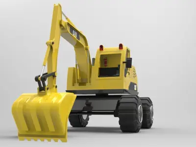 Excavator real toy 3D print model