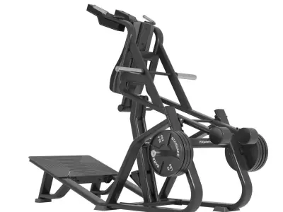 Hack Squat Machine Movement 3D model