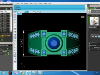 Luxury Men Diamond Ring 130 3D print model