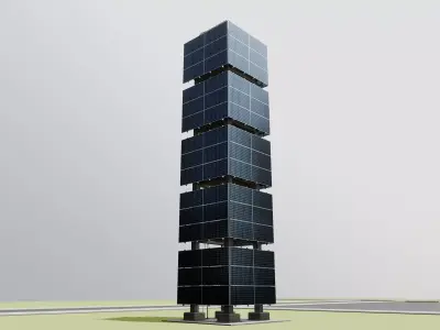 Solar Concrete Tower Type-1 3D model