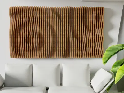 Parametric Wood Wall Decor Waterdrop 3D and Cnc File 3D model