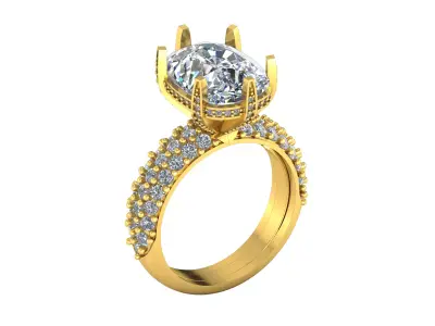 Elegant Engagement Ring 3D print model purchase