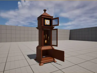 Clock system for unreal enginge 5 Low-poly 3D model