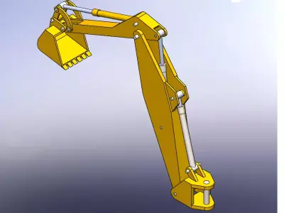 Excavator with handle 3D print model