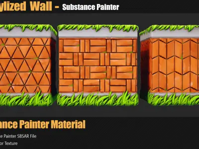 15 Stylized Wall Materials In Substance Painter  Texture