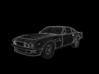 Aston martin vantage game ready Low-poly 3D model
