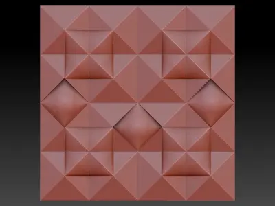 3D WALLPANEL triangular pattern 3D model