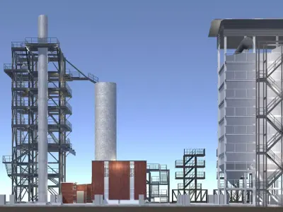 Industrial building layout 25-41 3D model