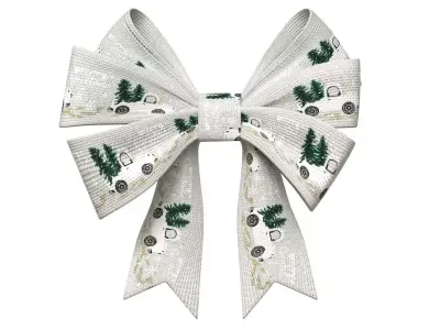 Christmas Bow Ribbon 63 Low-poly 3D model
