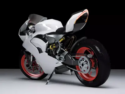 Motorcycle Pro Low-poly 3D model