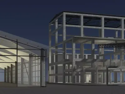 Industrial building layout 25-44 3D model