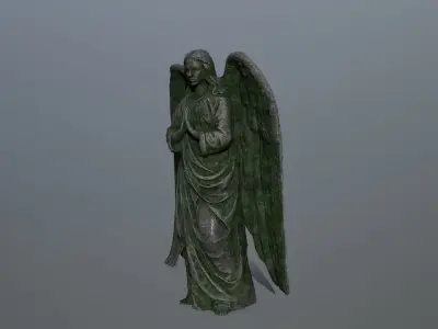 Angel Statue 04 Low-poly 3D model