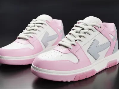 Off White arrow sneaker boot Low-poly 3D model