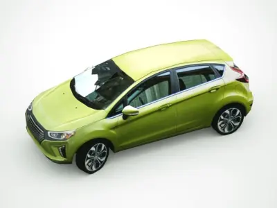 Generic Small City car v1 Low-poly 3D model