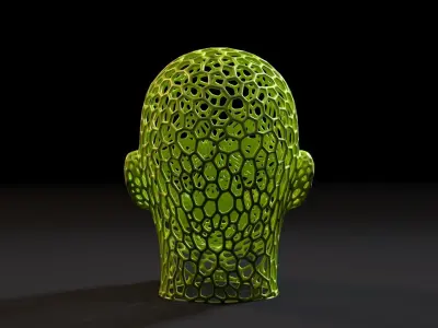 Zombie head 3D print model