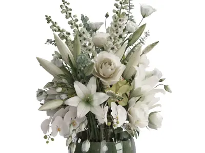 Flower In Vase 111 3D model