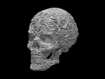 Skull Ornamental 3D print model