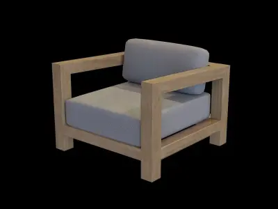 Veroda Angle Sofa 04 Low-poly 3D model