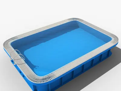 Obdelnik preliv 3D model