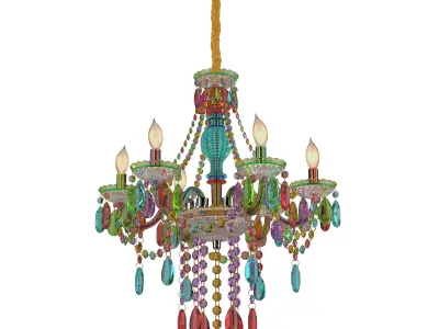 Bohemian Crystal Chandelier Lighting 3D model