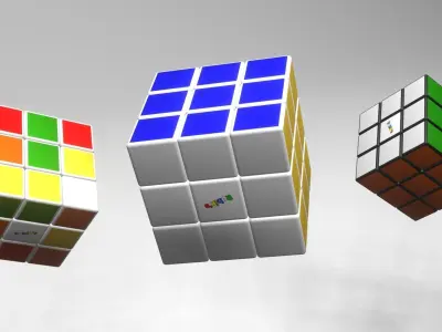 3 Rubiks Cube 3D model