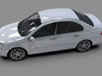 2012 Coda EV Electric Car Low-poly 3D model