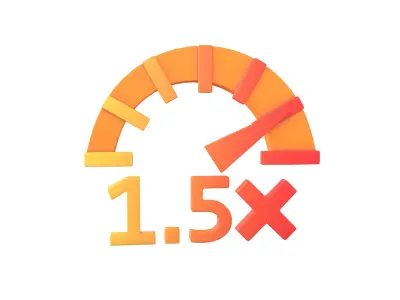 Speed 1 point 5 Symbol v1 003 Low-poly 3D model