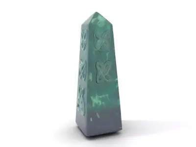 Green Marble Obelisk model pack Low-poly 3D model
