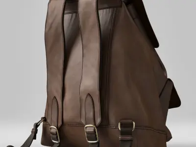 Leather backpack  3D model