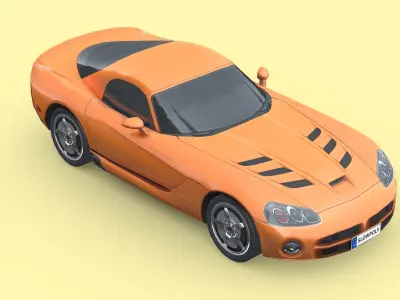 Dodge Viper SRT 2010 Low-poly 3D model