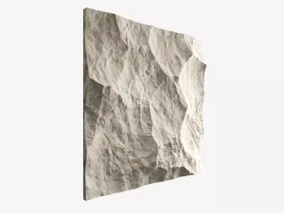 27-RockPanel piece of rock on wall 3D model
