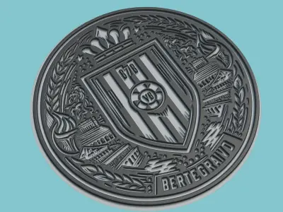 FK Partizan Belgrade Medallion Football 3D print model