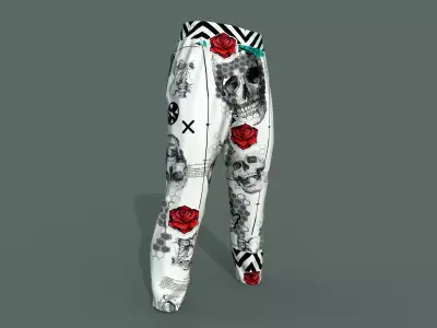 Sport pants Low-poly 3D model