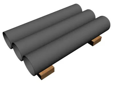4-1 2in Thin Wall Pipe 3D model