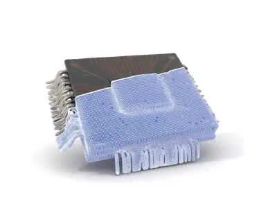 Complex Circuit Chip model pack Low-poly 3D model