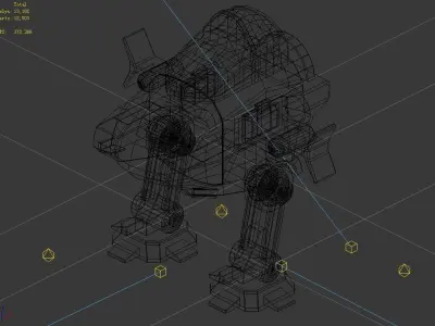 Ground object - operating robot 3D model