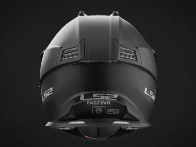 Motocross Helmet LS2 - Matte Version 3D model