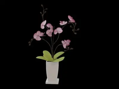 Vase with flowers 3D model