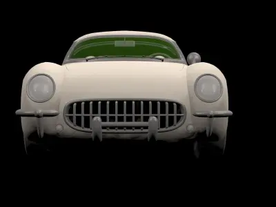 classic car Low-poly 3D model